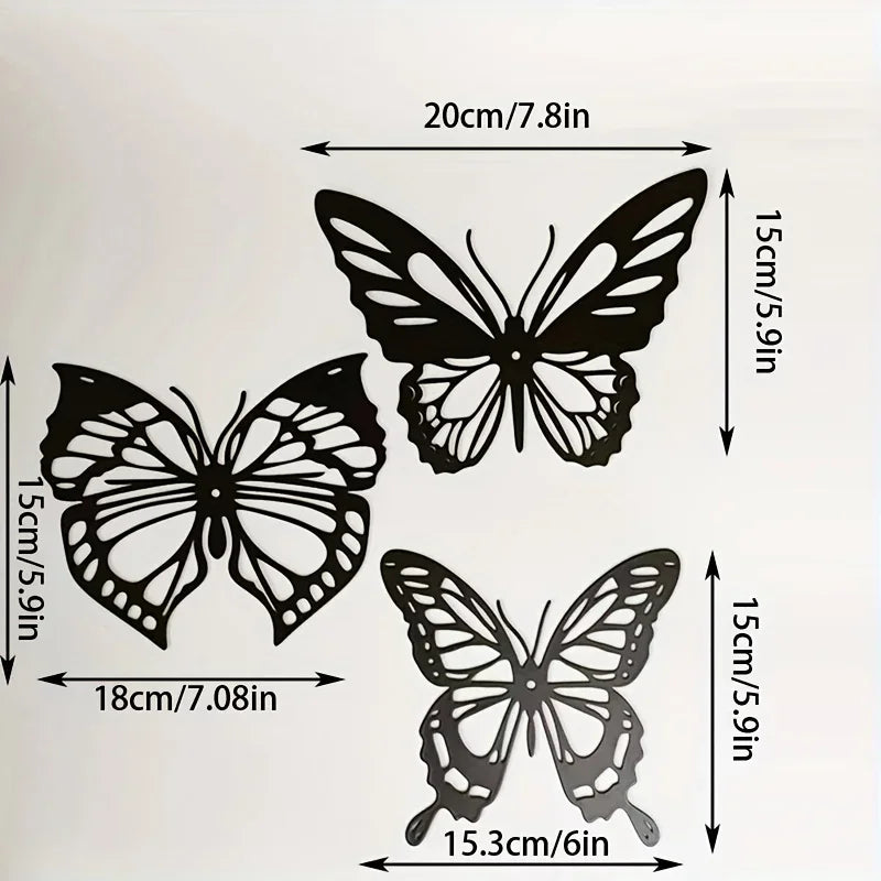 3pcs Butterfly Metal Wall Decor, Dragonfly Hummingbird Butterfly Wall Art Hanging Wall Decor Wall decor metal wall hanging