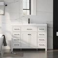 48" Modern Bathroom Vanity and Sink, Painted Bathroom Storage Cabinet with Single Resin Sink, Two Doors and Four Draw.Customized