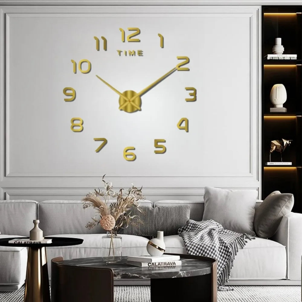 Large 3D Wall Clock Luminous Classic Wall Clocks DIY Digital Clock Wall Watches Stickers Silent Clock for Home Living Room Table