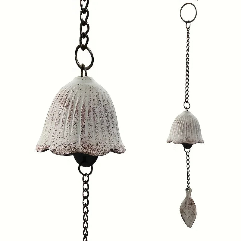 Creative Japanese Cast Iron Wind Chime Hanging Decoration Metal Retro Hanging Leaf Bell Balcony Outdoor Garden Hanging Decorate