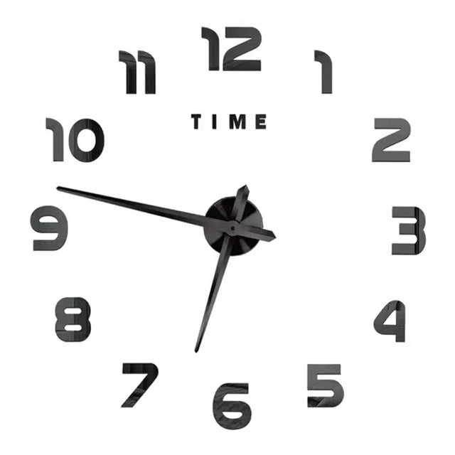 3D Wall Clock Luminous Frameless Wall Clocks DIY Digital Clock Wall Stickers Silent Clock for Home Living Room Office Wall Decor