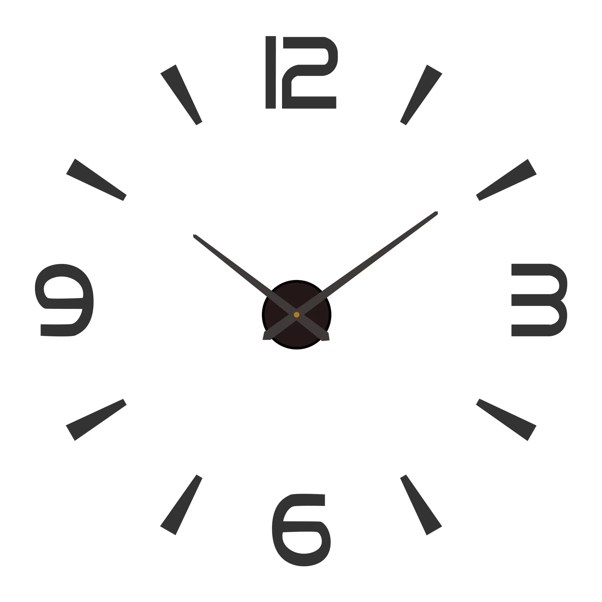 3D Wall Clock Luminous Frameless Wall Clocks DIY Digital Clock Wall Stickers Silent Clock for Home Living Room Office Wall Decor