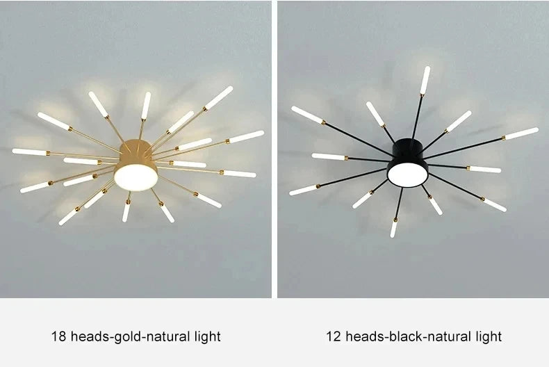Creative Fan Shaped LED Ceiling Lamp Modern Living Room Light Home Decor Dining Bedroom Kids Room Interior Ceiling Pendant Lamp
