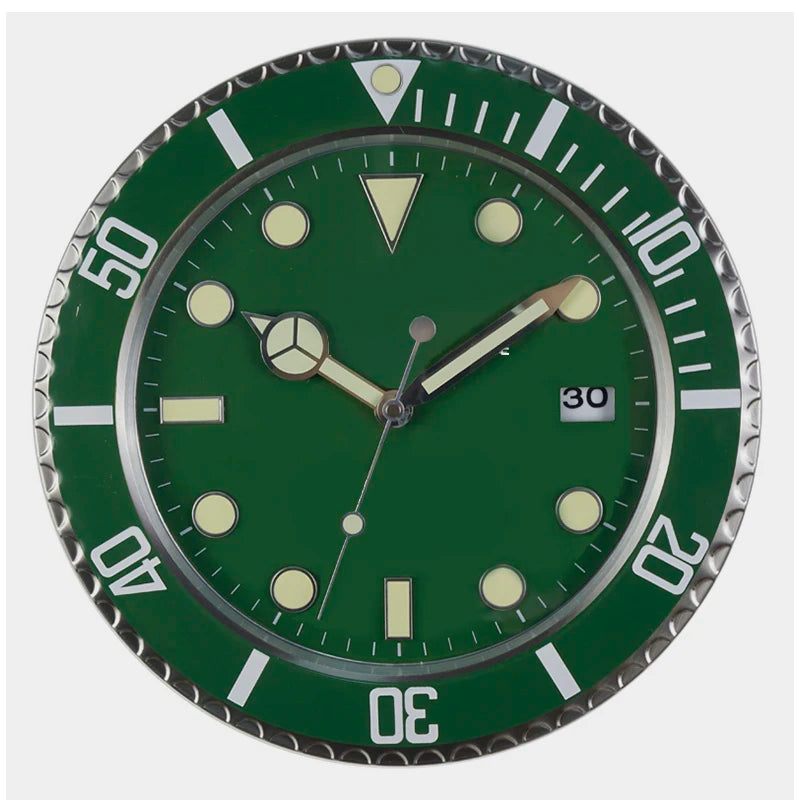 34cm Luxury Creative Wall Clock Modern Metal Design Art Wall Clock Home Large Digital Luminescent Bedroom Decoration Clock