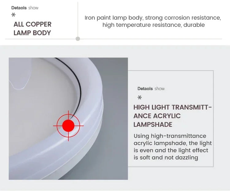 LED Modern Ceiling Fan Light, 360 ° Rotation Function, with Light, Remote Unlimited Adjustment, Bedroom Decorative Lighting