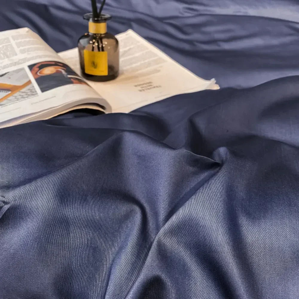 Svetanya Embroidery 100% Egyptian Cotton Silky Bedlinens Bedding Set Sheet Queen King Size Underwear Solid