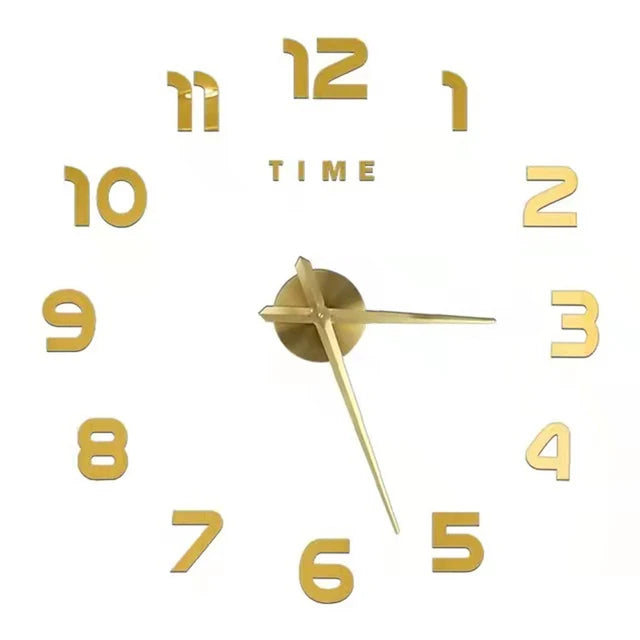 3D Wall Clock Luminous Frameless Wall Clocks DIY Digital Clock Wall Stickers Silent Clock for Home Living Room Office Wall Decor