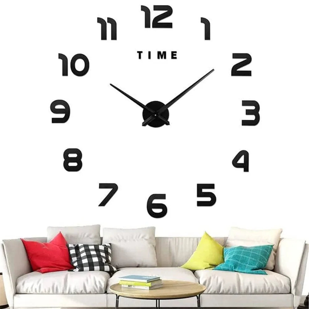 Large 3D Wall Clock Luminous Classic Wall Clocks DIY Digital Clock Wall Watches Stickers Silent Clock for Home Living Room Table
