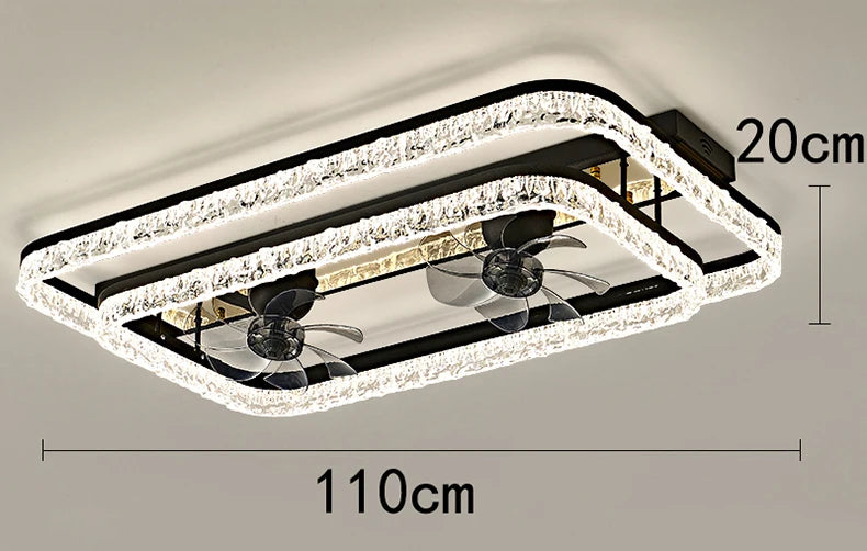 Modern ceiling lamps bedroom folding Ceiling fan ceiling fan with led light and control ceiling lamp for living room lighting