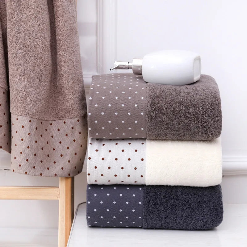Set of 3 Cotton Bathroom Towels Sets 2pcs Hand Face Towel 35x75cm and 1pcs Big Bath Towels 70X140cm Washcloths Gift Towels 수건 세트