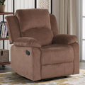 Light Brown Heavy-Duty Recliner Chair with Safety Mechanism for Living Room or Bedroom