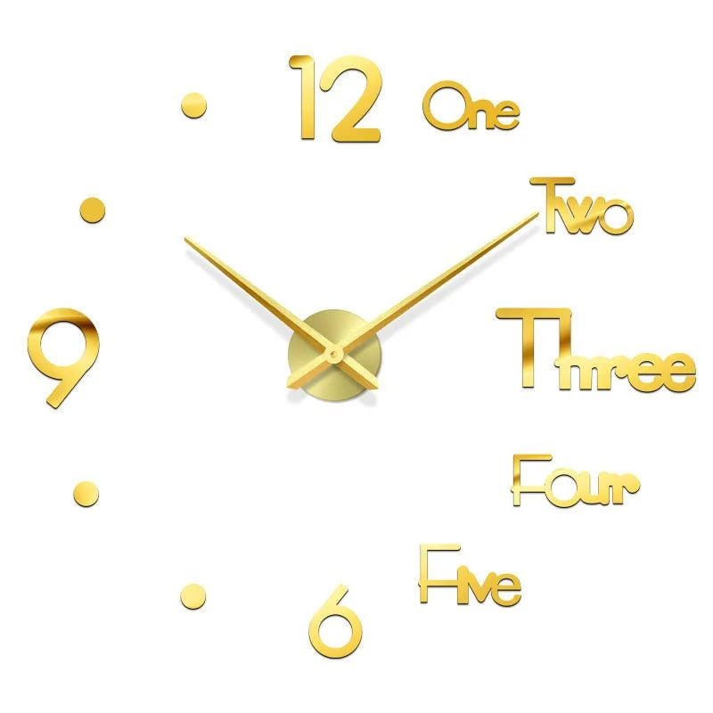 3D Wall Clock Luminous Frameless Wall Clocks DIY Digital Clock Wall Stickers Silent Clock for Home Living Room Office Wall Decor