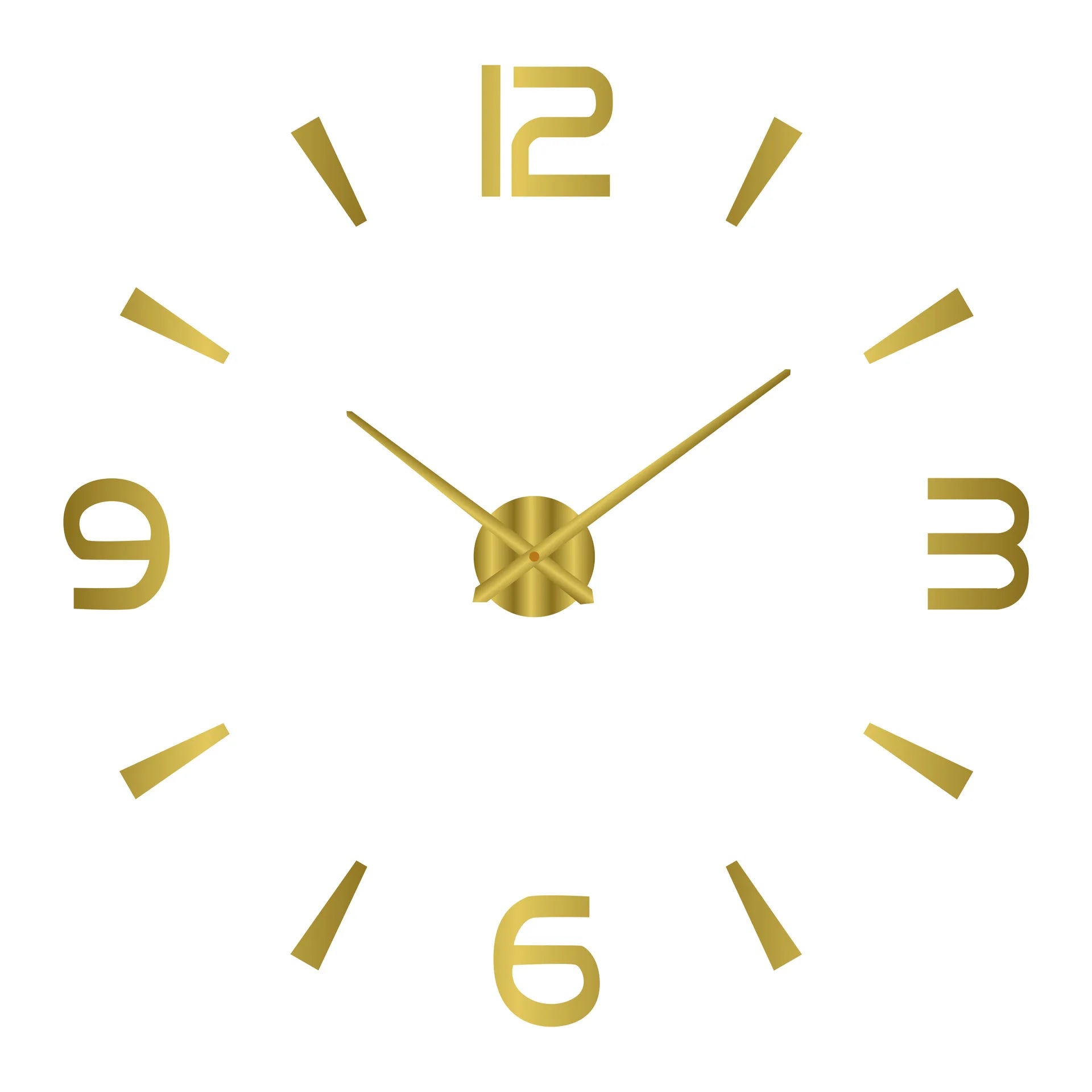 3D Wall Clock Luminous Frameless Wall Clocks DIY Digital Clock Wall Stickers Silent Clock for Home Living Room Office Wall Decor