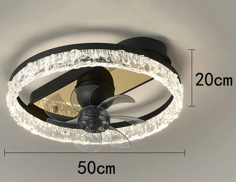 Modern ceiling lamps bedroom folding Ceiling fan ceiling fan with led light and control ceiling lamp for living room lighting
