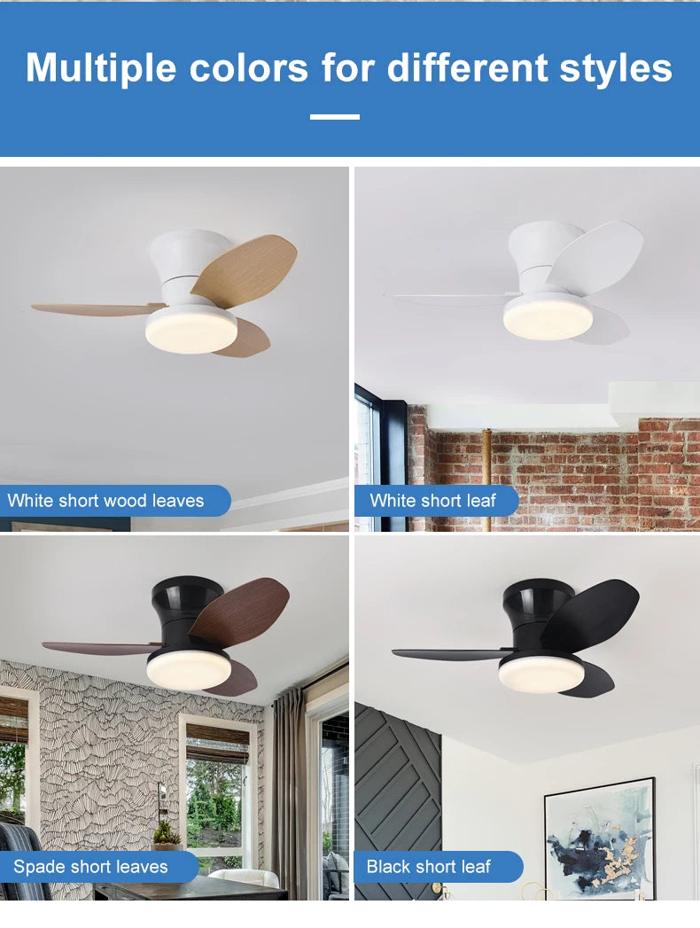 Nordic fan lights, bedrooms, study rooms, dining rooms, modern and minimalist ceiling fan lights, children's rooms, commercial o