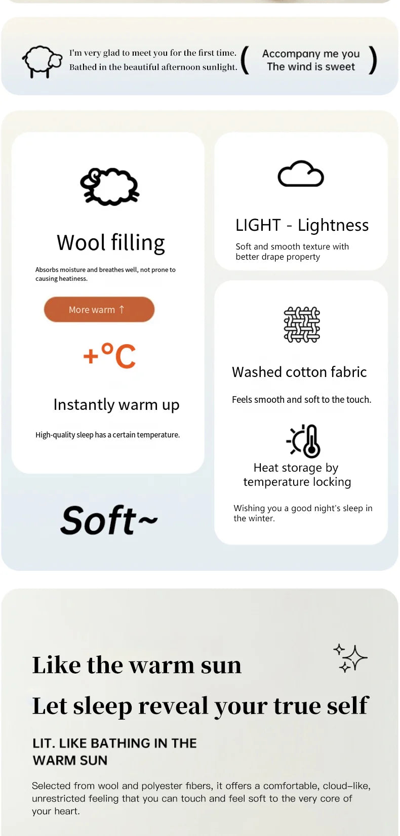 New autumn and winter wool quilt, thick and warm winter quilt, winter quick heating quilt core, universal for all seasons