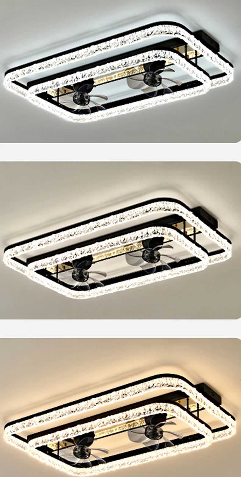 Modern ceiling lamps bedroom folding Ceiling fan ceiling fan with led light and control ceiling lamp for living room lighting