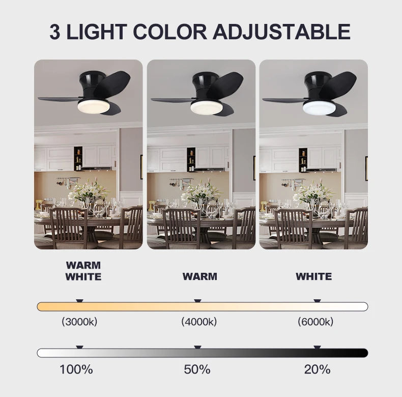 Nordic fan lights, bedrooms, study rooms, dining rooms, modern and minimalist ceiling fan lights, children's rooms, commercial o
