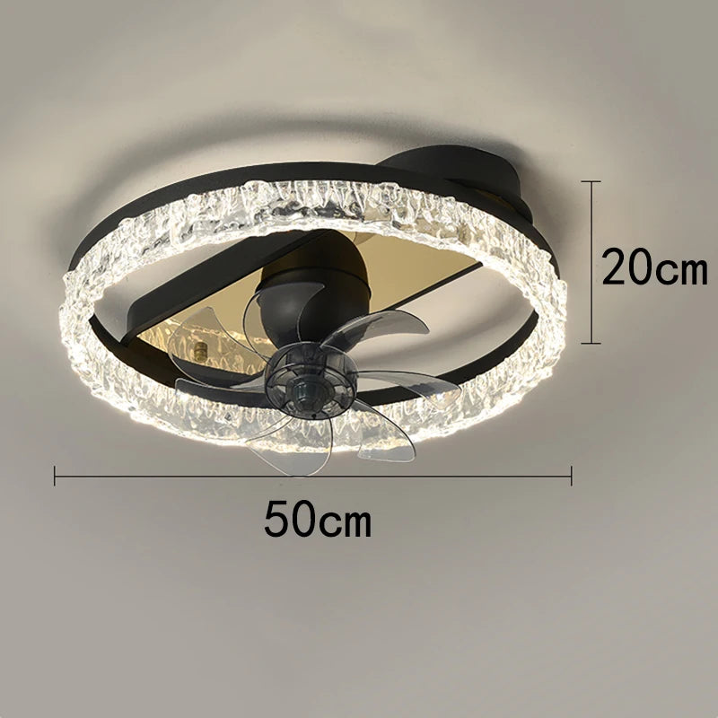 Modern ceiling lamps bedroom folding Ceiling fan ceiling fan with led light and control ceiling lamp for living room lighting
