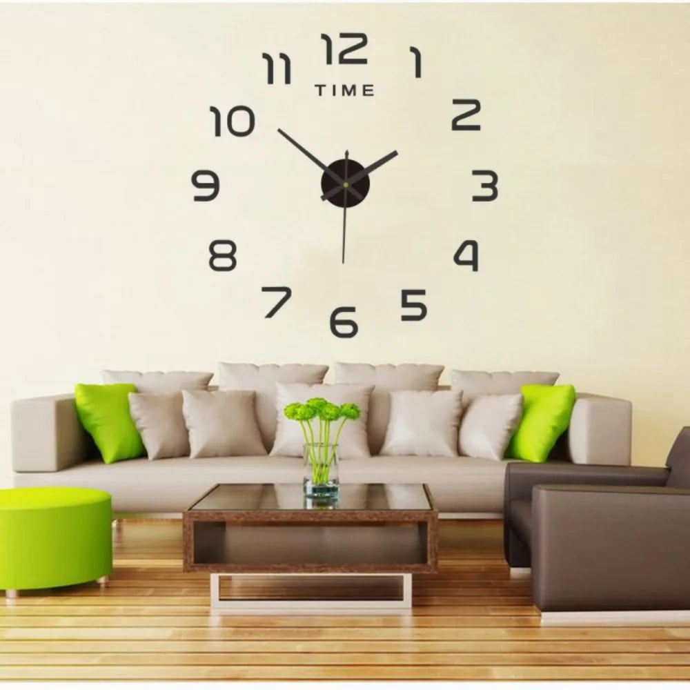 Large 3D Wall Clock Luminous Classic Wall Clocks DIY Digital Clock Wall Watches Stickers Silent Clock for Home Living Room Table