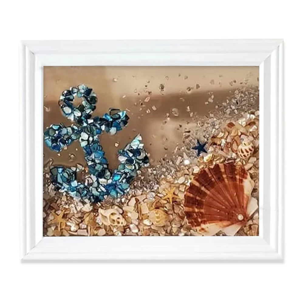 Sea Glass Art Kits Sea Glass Art & Craft Kit Creative Sea Themed Photo Frame Resin Beach Art Kit Gift for Friends
