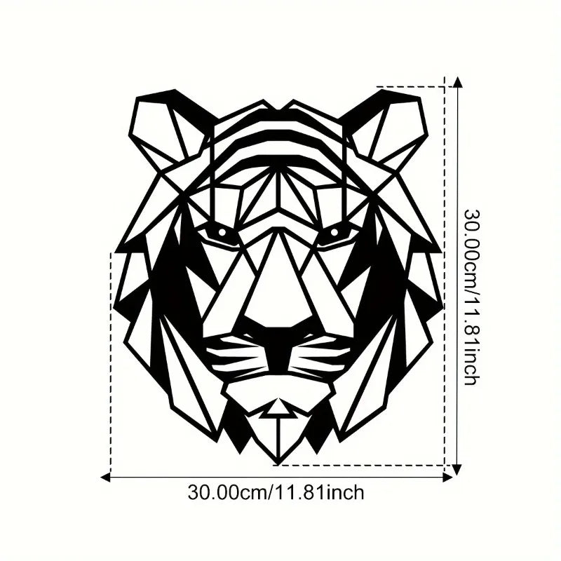 1set Creative Tiger Iron Indoor Outdoor Crafts, Indoor Decoration, Great Choice for Living Room Bedroom, Outdoor Wall Decoration
