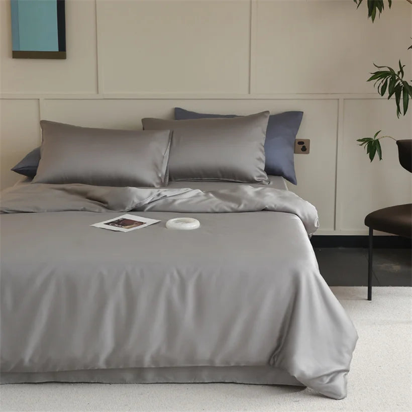 Mulberry Silk Bedding Set Luxury Natural 100% Silk Duvet Cover Set Bed Sheet Pillowcase Single Double Bedsheet King Queen Size