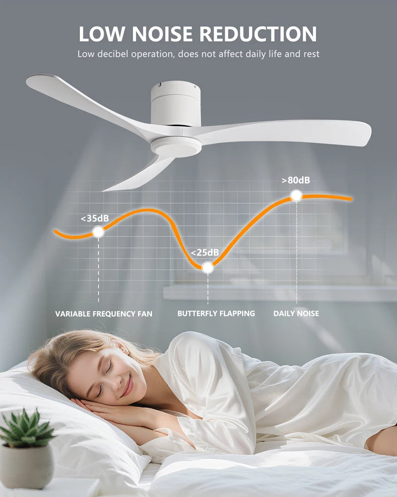New 38/52/56 inch Modern Stylish LED Ceiling Fan with Light Remote Control 3 Blades Quiet Modern Design for Living Room Bedroom