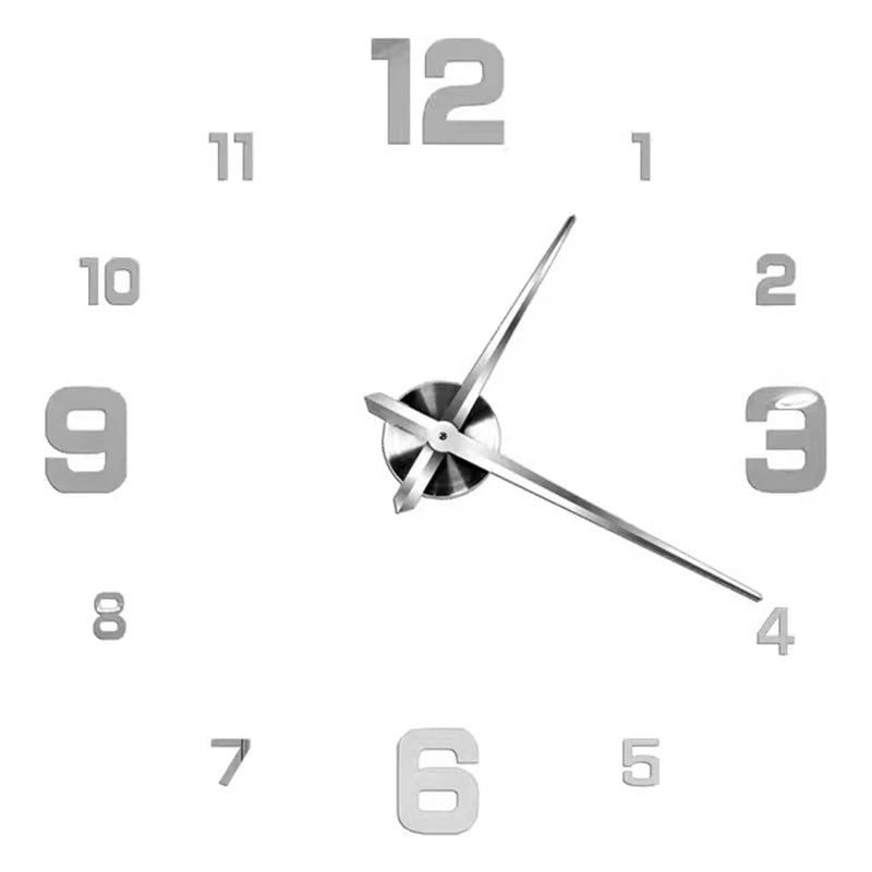3D Wall Clock Luminous Frameless Wall Clocks DIY Digital Clock Wall Stickers Silent Clock for Home Living Room Office Wall Decor