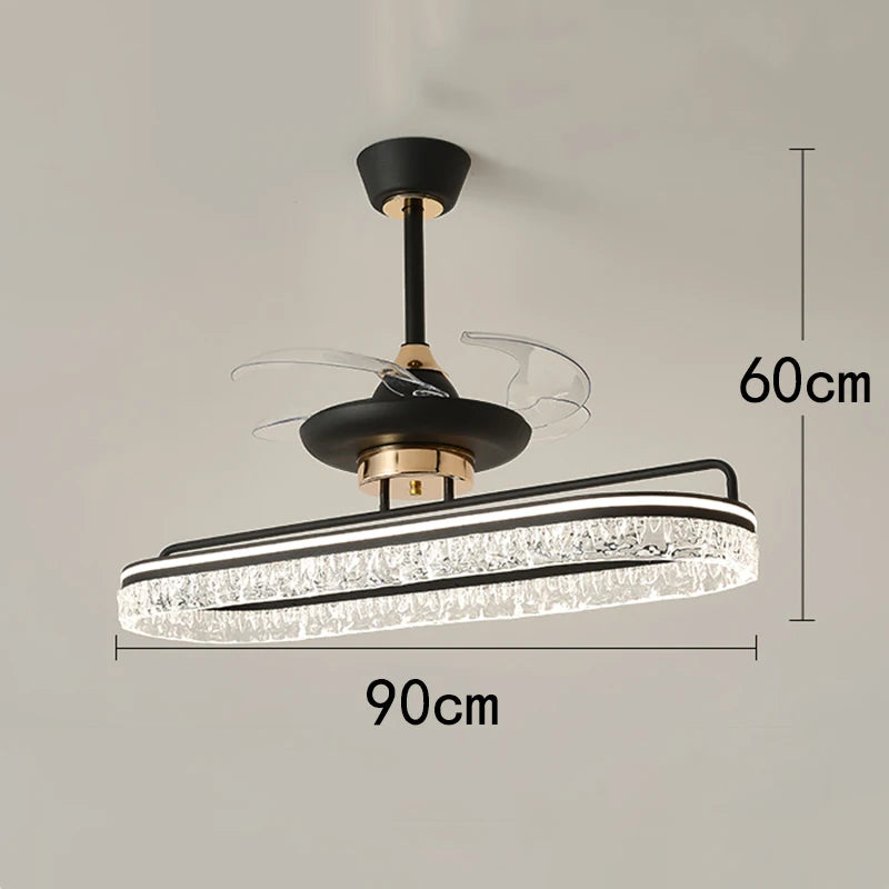 Modern ceiling lamps bedroom folding Ceiling fan ceiling fan with led light and control ceiling lamp for living room lighting