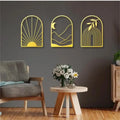 Metal Home Decor: Stunning Minimalist Wall Hanging.Bohemian Abstract Line Iron Art for Chic Spaces.Minimalist Abstract Line Art.