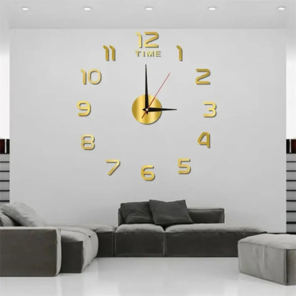 Large 3D Wall Clock Luminous Classic Wall Clocks DIY Digital Clock Wall Watches Stickers Silent Clock for Home Living Room Table