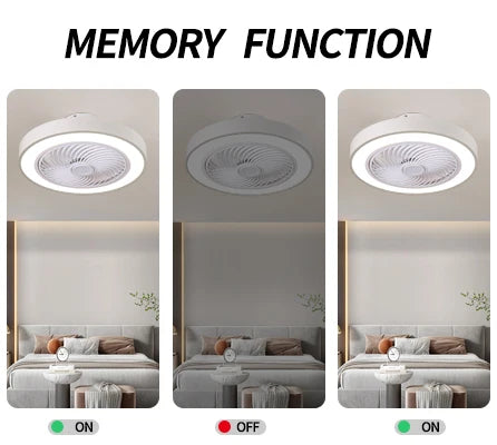 Integrated ceiling fan light, bedroom ceiling fan light, living room dining room ceiling light, modern simple and quiet internet