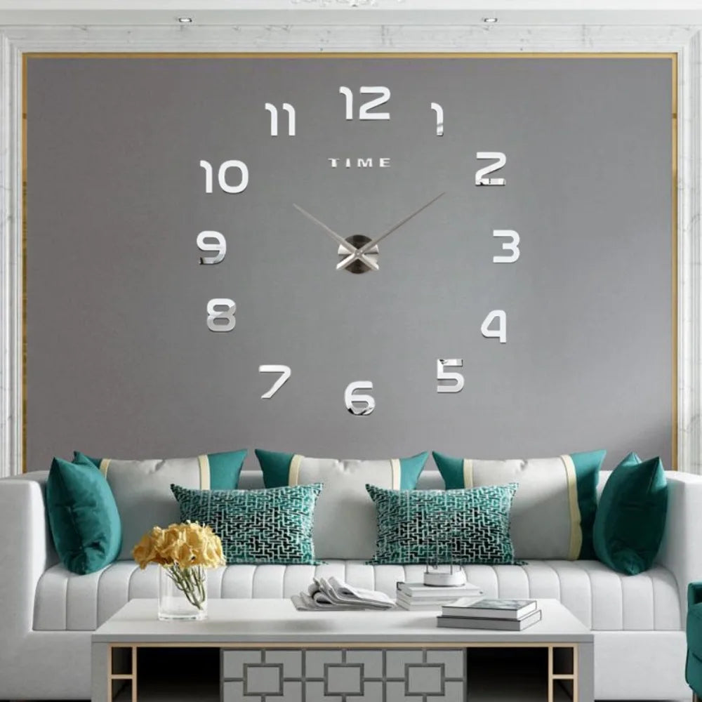 Large 3D Wall Clock Luminous Classic Wall Clocks DIY Digital Clock Wall Watches Stickers Silent Clock for Home Living Room Table