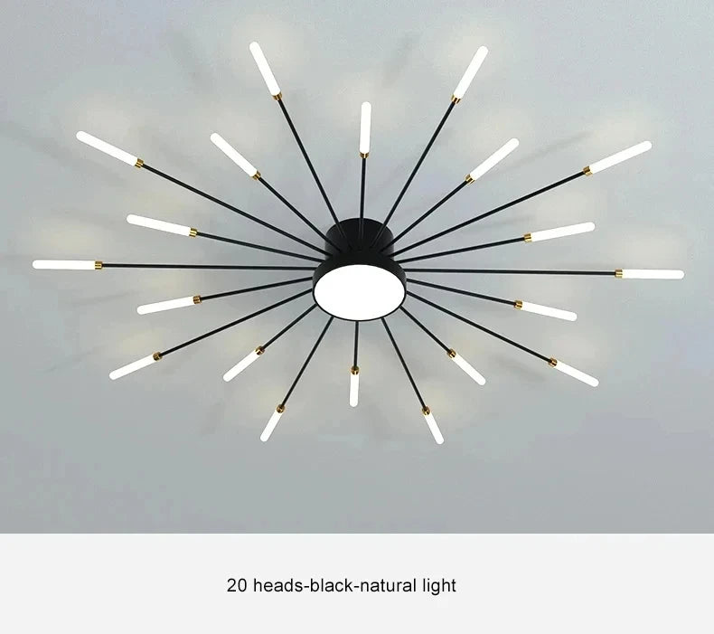 Creative Fan Shaped LED Ceiling Lamp Modern Living Room Light Home Decor Dining Bedroom Kids Room Interior Ceiling Pendant Lamp