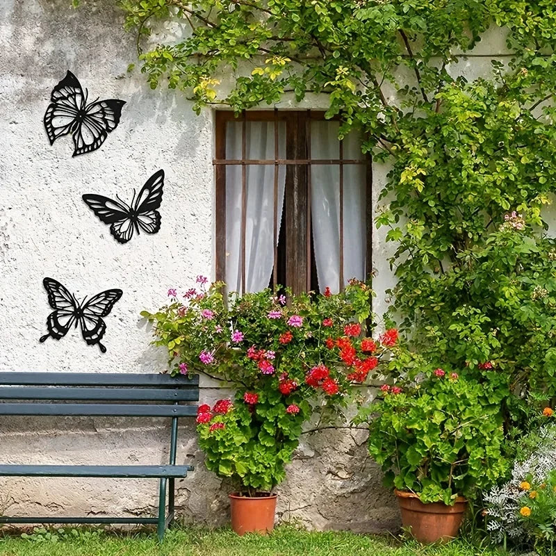 3pcs Butterfly Metal Wall Decor, Dragonfly Hummingbird Butterfly Wall Art Hanging Wall Decor Wall decor metal wall hanging