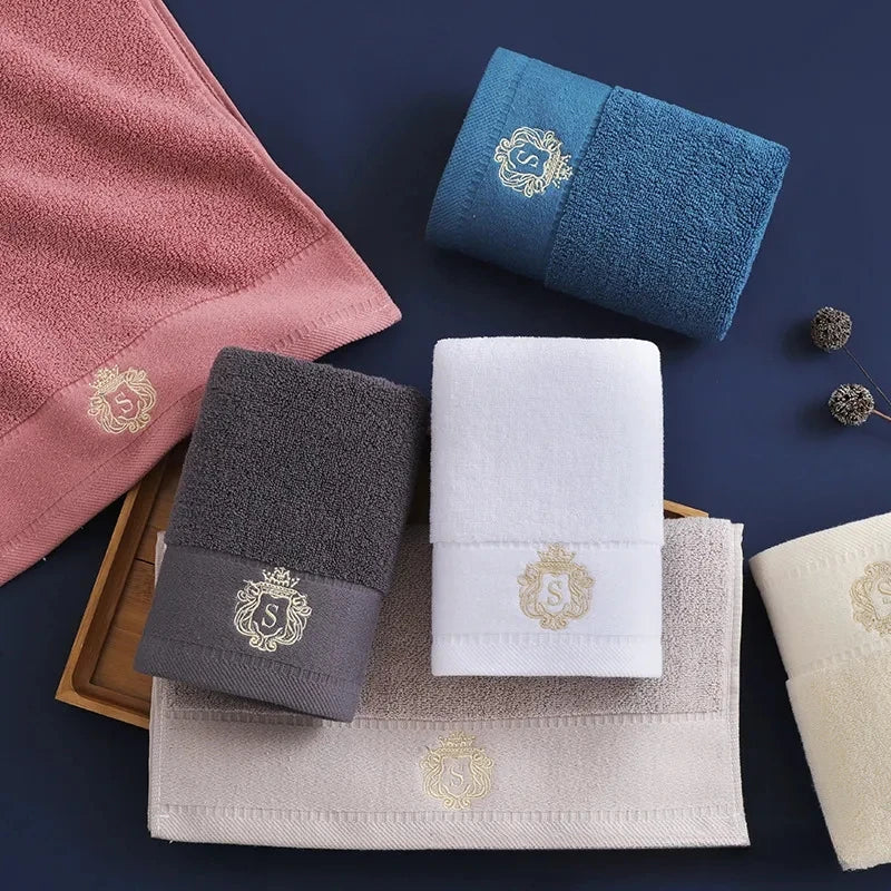 Set of 3 Cotton Bathroom Towels Sets 2pcs Hand Face Towel 35x75cm and 1pcs Big Bath Towels 70X140cm Washcloths Gift Towels 수건 세트
