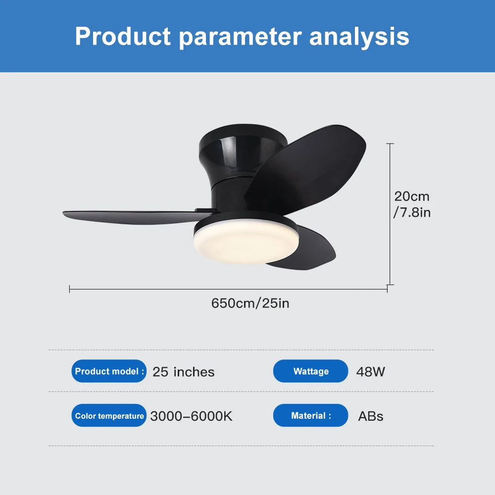 Nordic fan lights, bedrooms, study rooms, dining rooms, modern and minimalist ceiling fan lights, children's rooms, commercial o