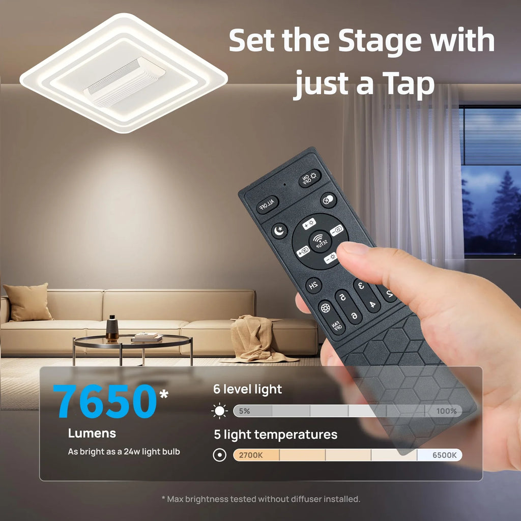 Bladeless ceiling fan with light remote control modern fan lighting smart home decoration simple indoor lighting fixture