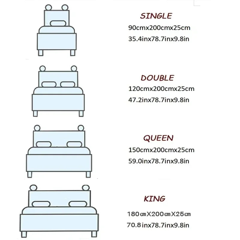 Solid  Colour Washed Fitted Sheet with Elastic Bands Non Slip Adjustable Mattress Cover for Single Double King Queen Bed