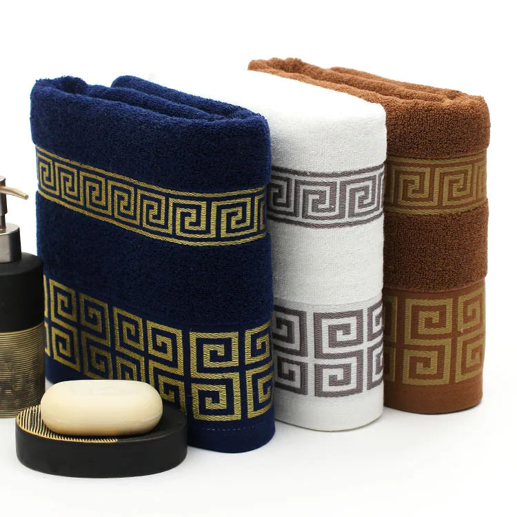 Set of 3 Cotton Bathroom Towels Sets 2pcs Hand Face Towel 35x75cm and 1pcs Big Bath Towels 70X140cm Washcloths Gift Towels 수건 세트