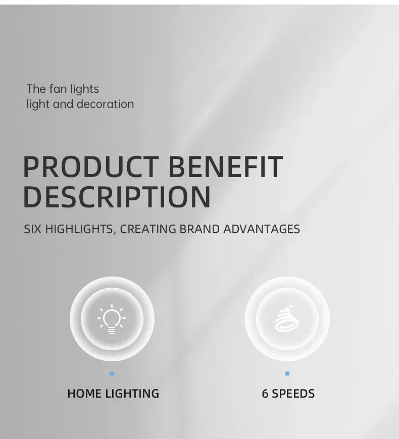 LED Modern Ceiling Fan Light, 360 ° Rotation Function, with Light, Remote Unlimited Adjustment, Bedroom Decorative Lighting