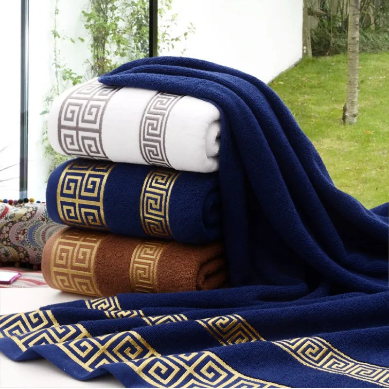 Set of 3 Cotton Bathroom Towels Sets 2pcs Hand Face Towel 35x75cm and 1pcs Big Bath Towels 70X140cm Washcloths Gift Towels 수건 세트