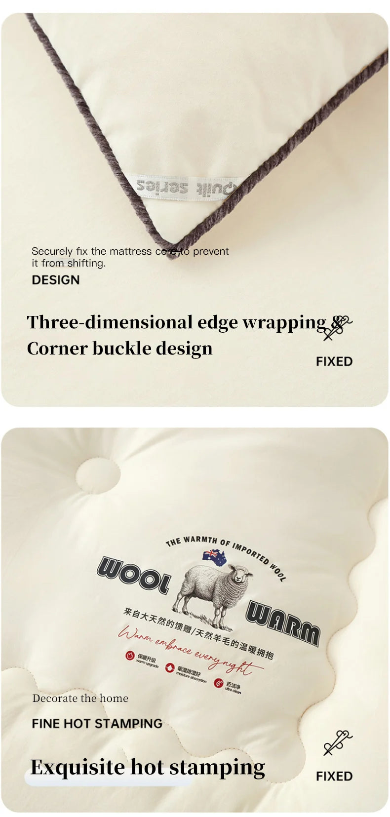 New autumn and winter wool quilt, thick and warm winter quilt, winter quick heating quilt core, universal for all seasons