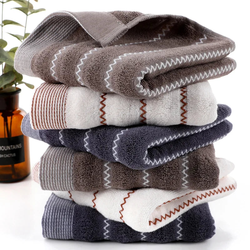 Set of 3 Cotton Bathroom Towels Sets 2pcs Hand Face Towel 35x75cm and 1pcs Big Bath Towels 70X140cm Washcloths Gift Towels 수건 세트