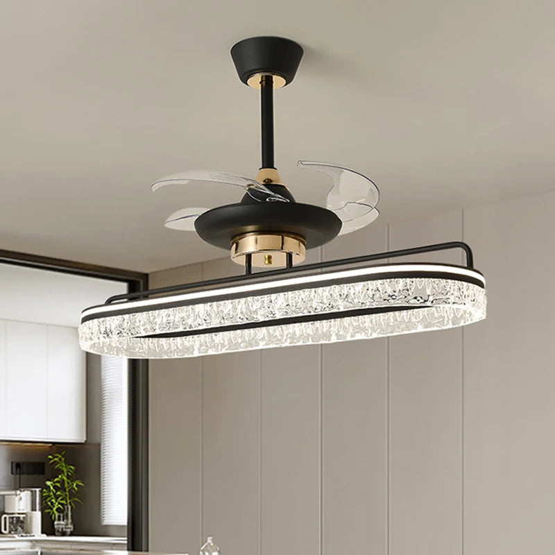 Modern ceiling lamps bedroom folding Ceiling fan ceiling fan with led light and control ceiling lamp for living room lighting