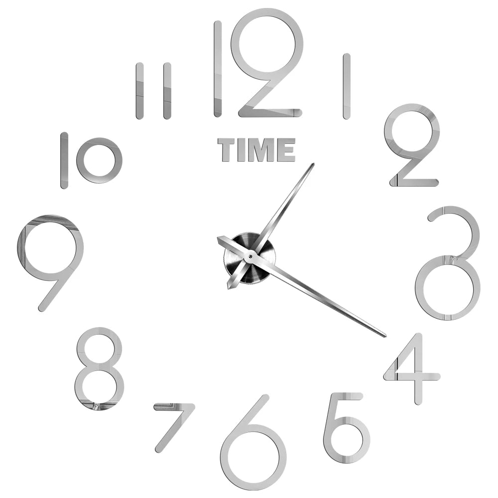 3D Wall Clock Luminous Frameless Wall Clocks DIY Digital Clock Wall Stickers Silent Clock for Home Living Room Office Wall Decor