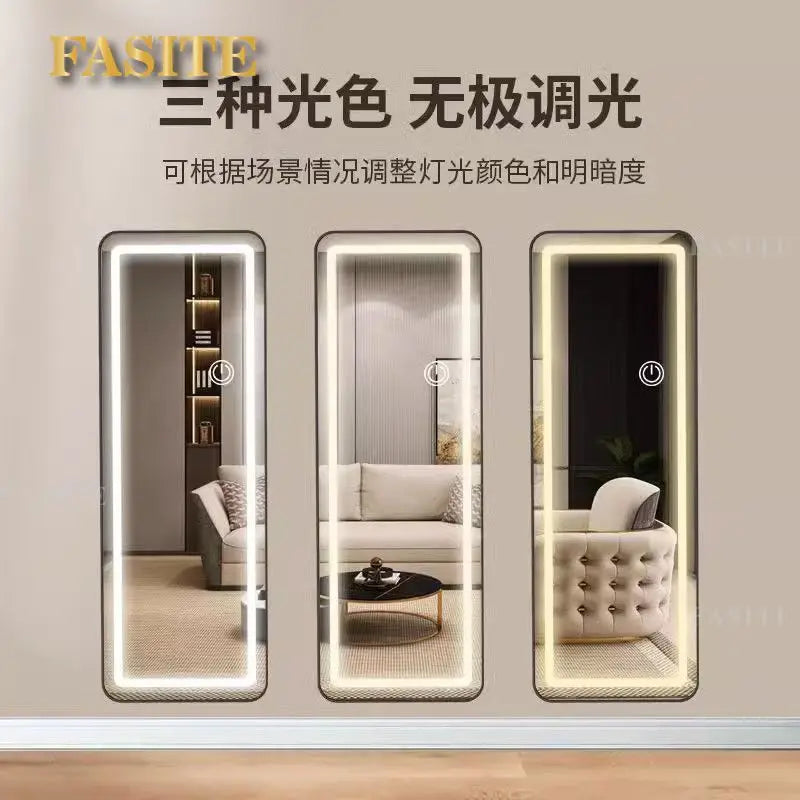 Smart LED with light, full-body , full-length r, fitness, fitting mirror, household