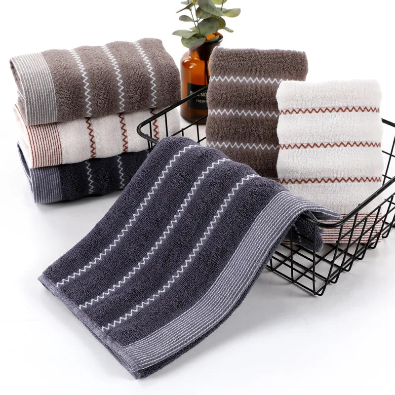 Set of 3 Cotton Bathroom Towels Sets 2pcs Hand Face Towel 35x75cm and 1pcs Big Bath Towels 70X140cm Washcloths Gift Towels 수건 세트