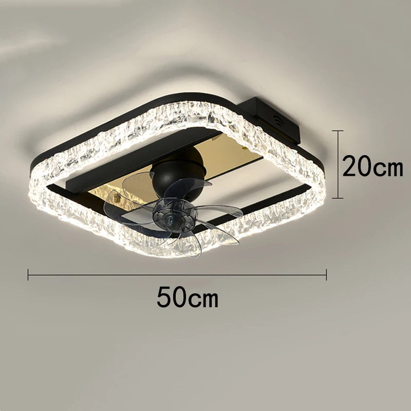 Modern ceiling lamps bedroom folding Ceiling fan ceiling fan with led light and control ceiling lamp for living room lighting